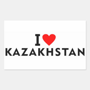 I love Kazakhstan country like heart travel touris Sticker