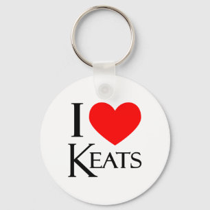 I Love Keats Keychain