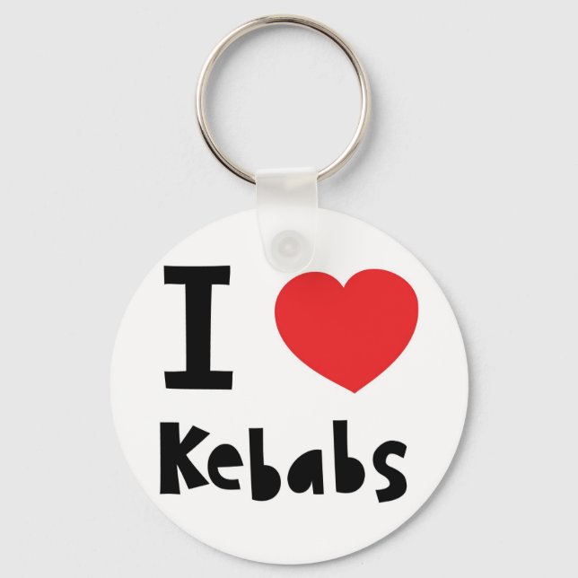 I love Kebabs Keychain (Front)