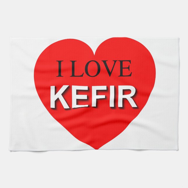 I Love Kefir Kitchen Towel (Horizontal)