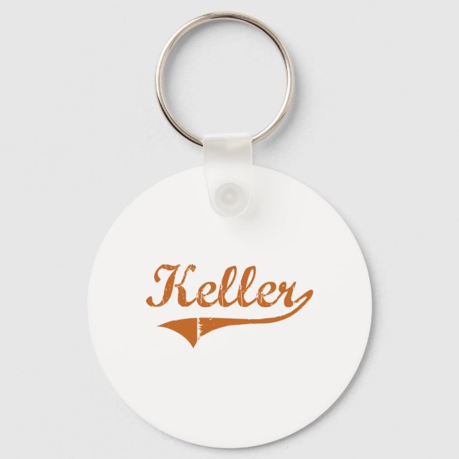 I Love Keller Texas Keychain (Front)