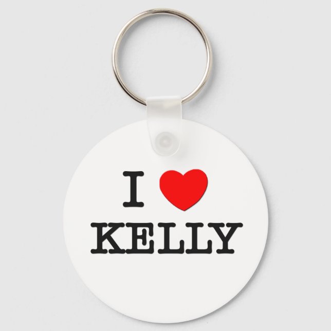 I Love Kelly Keychain (Front)