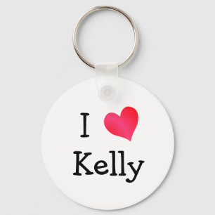 I Love Kelly Keychain