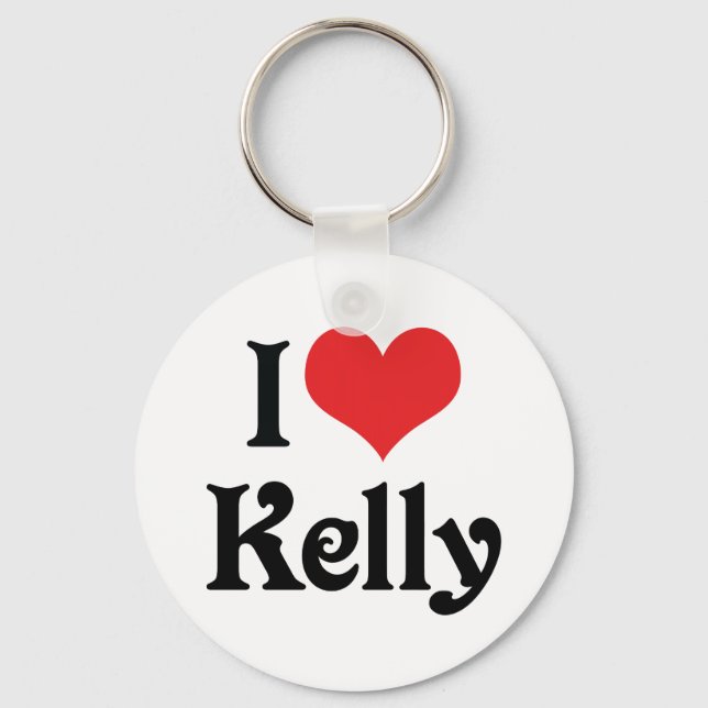 I Love Kelly Keychain (Front)
