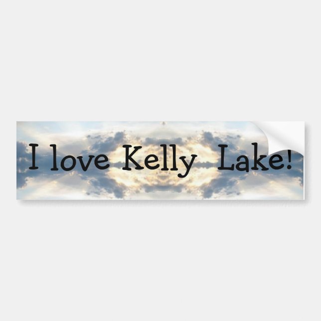 I love Kelly  Lake Sunset Collage Bumper Sticker (Front)
