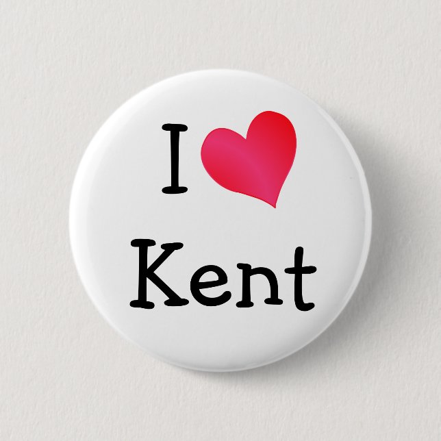 I Love Kent 2 Inch Round Button (Front)