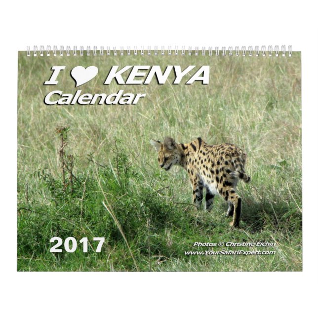 I LOVE KENYA Calendar (Two-Page) (Cover)
