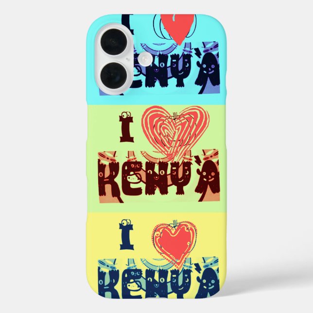 I love Kenya Case-Mate iPhone Case (Back)