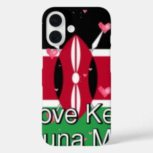 I Love ! Kenya Hakuna Matata iPhone 16 Case
