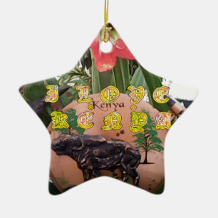 I Love kenya Hakuna Matata gifts Ceramic Ornament
