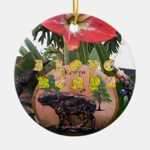I Love kenya Hakuna Matata gifts Ceramic Ornament