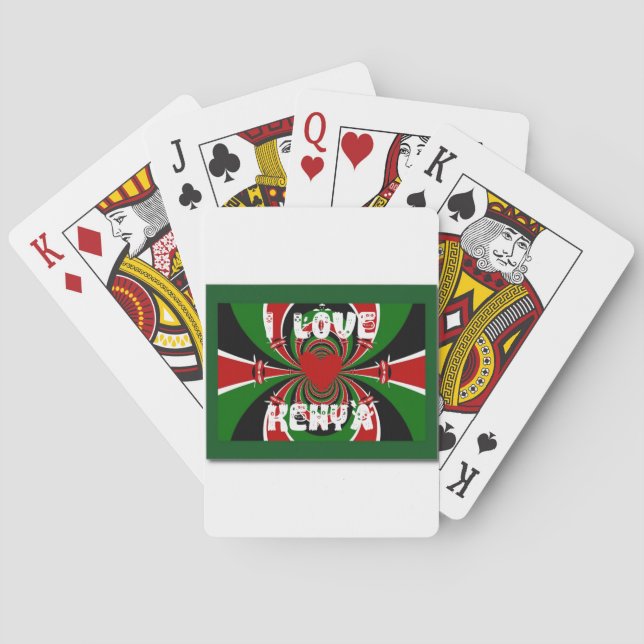 I Love Kenya Hakuna Matata Gifts Playing Cards (Back)