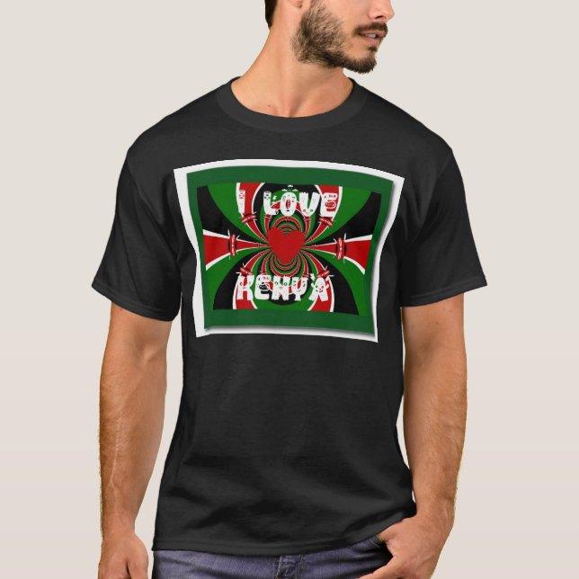 I Love Kenya Hakuna Matata Gifts T-Shirt (Front)