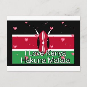 I Love ! Kenya Hakuna Matata Postcard