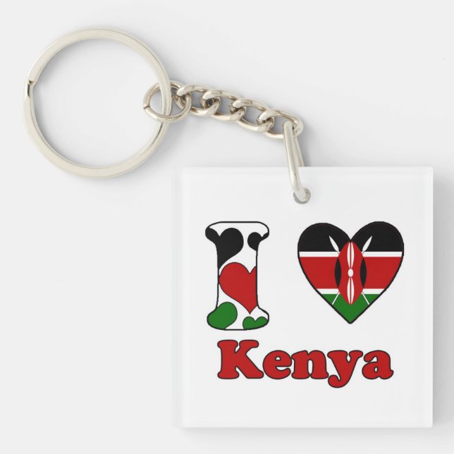 I love Kenya Keychain (Front)