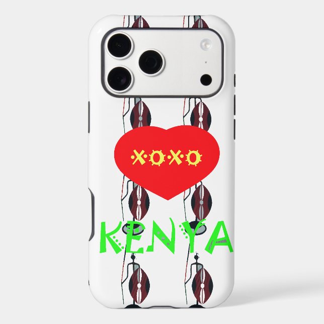 I Love Kenya Maasai Art Print (Back)
