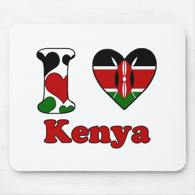 I love Kenya Mouse Pad (Front)