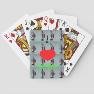 I Love Kenya Playing Cards