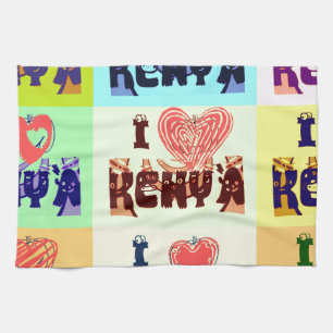 I love Kenya.png Kitchen Towel