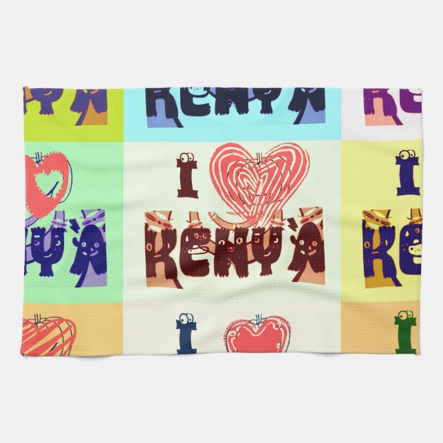 I love Kenya.png Kitchen Towel (Horizontal)