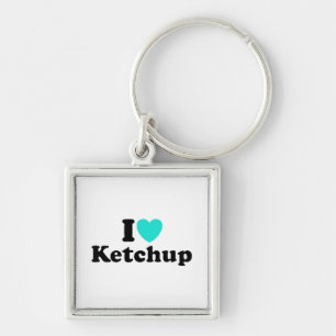 I Love Ketchup Keychain