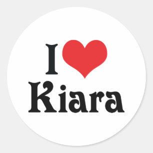 I Love Kiara Classic Round Sticker