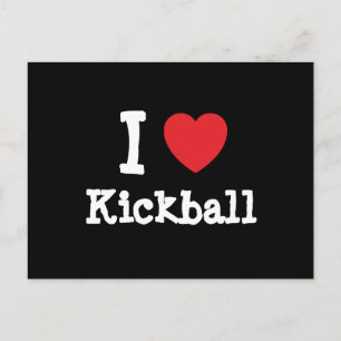 I love Kickball heart custom personalized Postcard