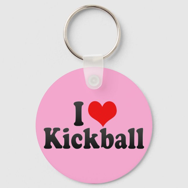 I Love Kickball Keychain (Front)