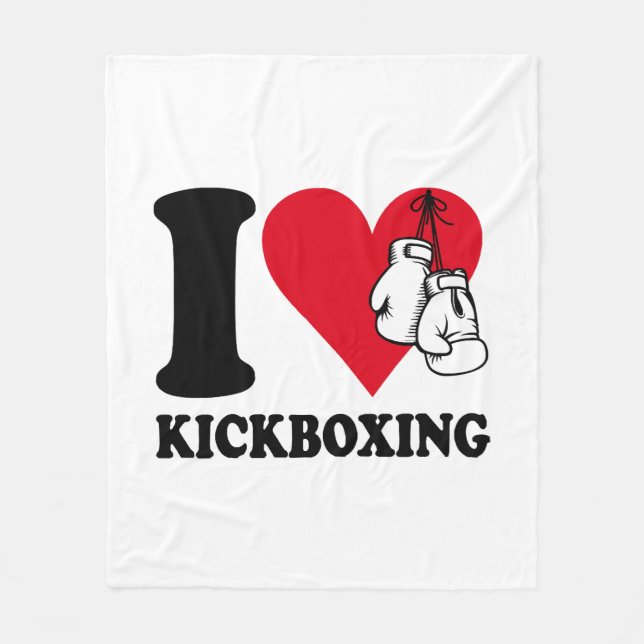 I love kickboxing fleece blanket (Front)