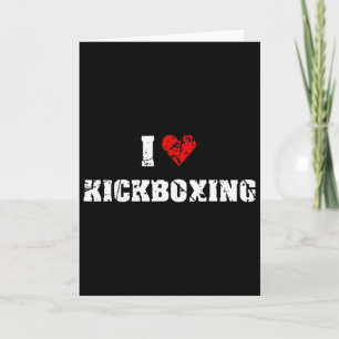 I Love Kickboxing Gym Fitness For Men Women Retro Card