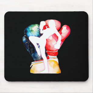 I Love Kickboxing Is Kickboxing Girl Is Woman Kick Mouse Pad