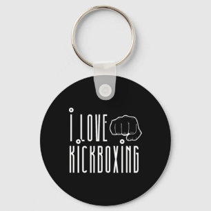 I Love Kickboxing Kickbox Kick Boxing Kickboxer Keychain