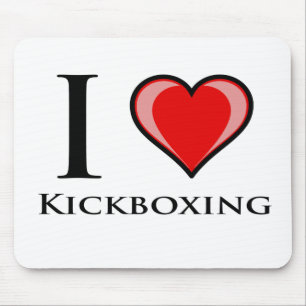 I Love Kickboxing Mouse Pad