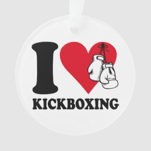 I love kickboxing ornament