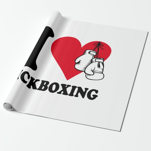 I love kickboxing wrapping paper (Unrolled)