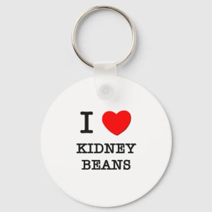 I Love Kidney Beans Keychain