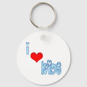 I Love Kids Keychain