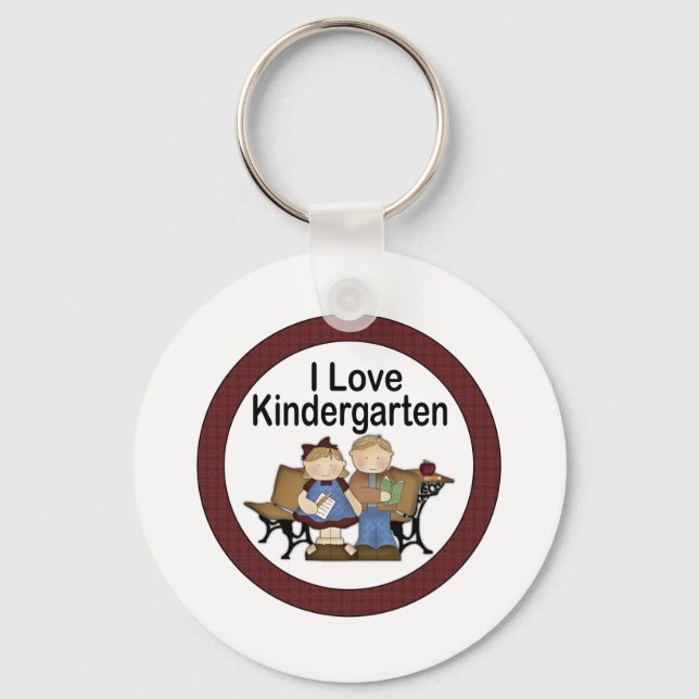 I Love Kindergarten Keychain (Front)
