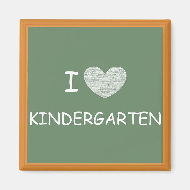 I Love Kindergarten Magnet (Front)