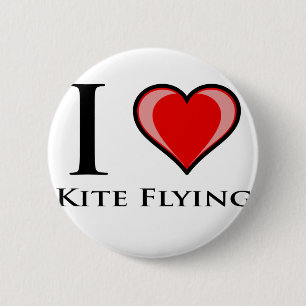 I Love Kite Flying 2 Inch Round Button