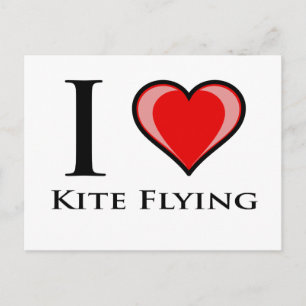 I Love Kite Flying Postcard