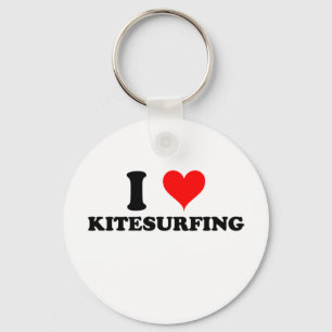 I Love Kitesurfing Keychain