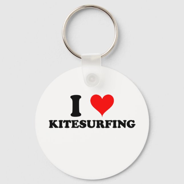 I Love Kitesurfing Keychain (Front)