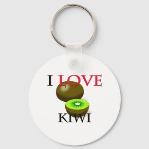 I Love Kiwi Keychain