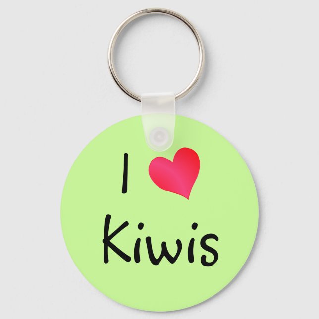 I Love Kiwis Keychain (Front)