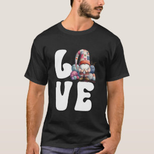 I Love Knitting Gnome Graphic For Knitters And Cro T-Shirt