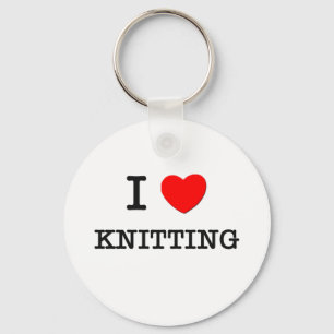 I LOVE KNITTING KEYCHAIN
