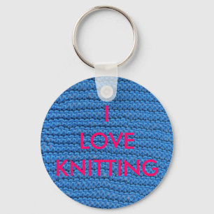 I LOVE KNITTING KEYCHAIN