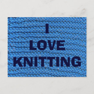 I LOVE KNITTING POSTCARD