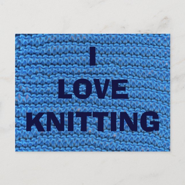 I LOVE KNITTING POSTCARD (Front)